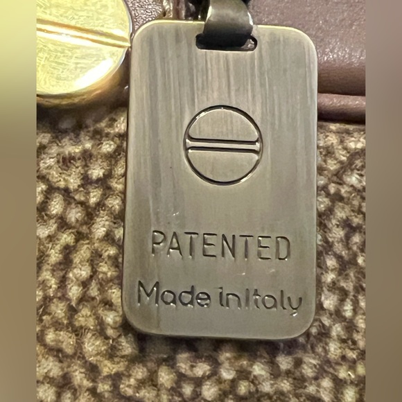 Borbonese Redwall authentic large dome purse. Made in Italy. Quail suede leather - Picture 10 of 16